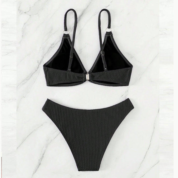 Damen Triangel-Bikini mit Ringverzierungen Drune
