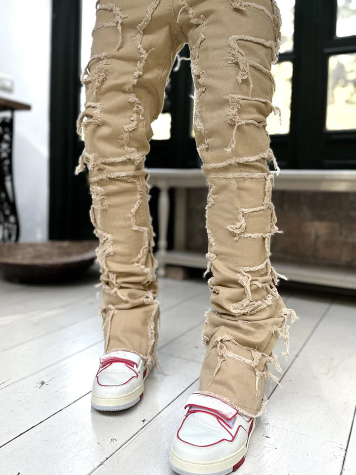 Herren lässige Ripped Jeans im modischen Schnitt Drune