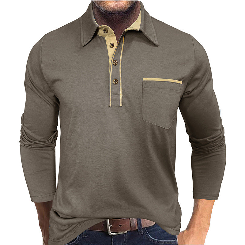 Herren Langarm-Polohemd Drune
