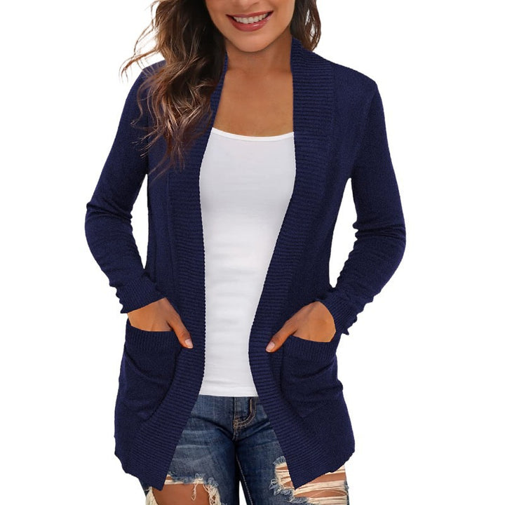 Damen Langärmliger Strickmantel Drune