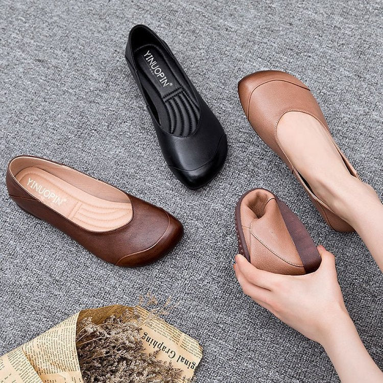 Damen nan elegante Slipper-Ballerina mit ergonomischem Komfortfußbett und dezenter Ziernaht Drune