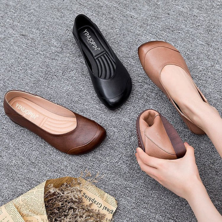Damen nan elegante Slipper-Ballerina mit ergonomischem Komfortfußbett und dezenter Ziernaht Drune