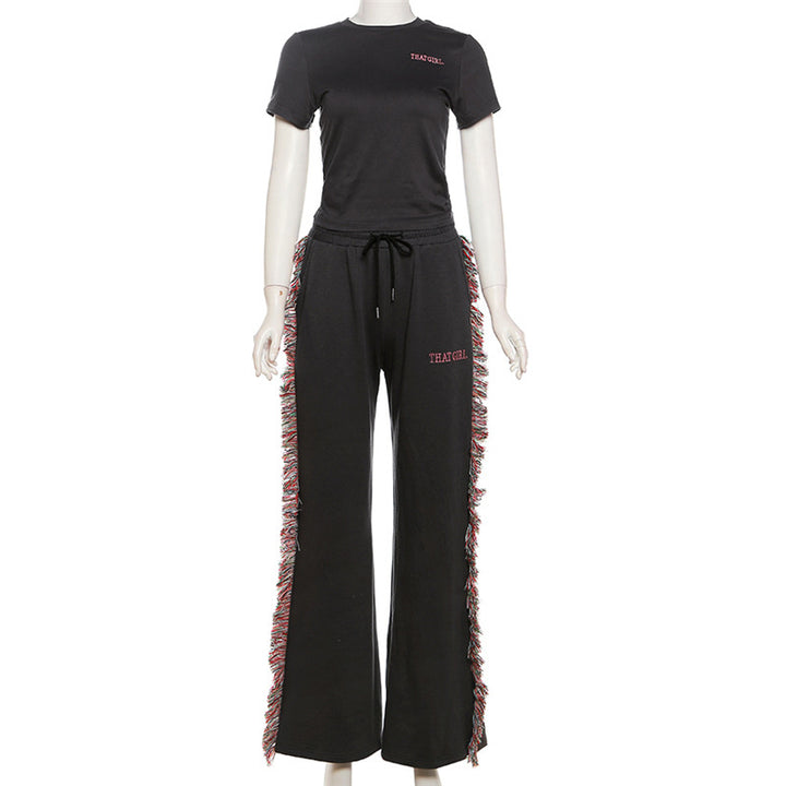 Damen Freizeitanzug mit fransigen Details Drune