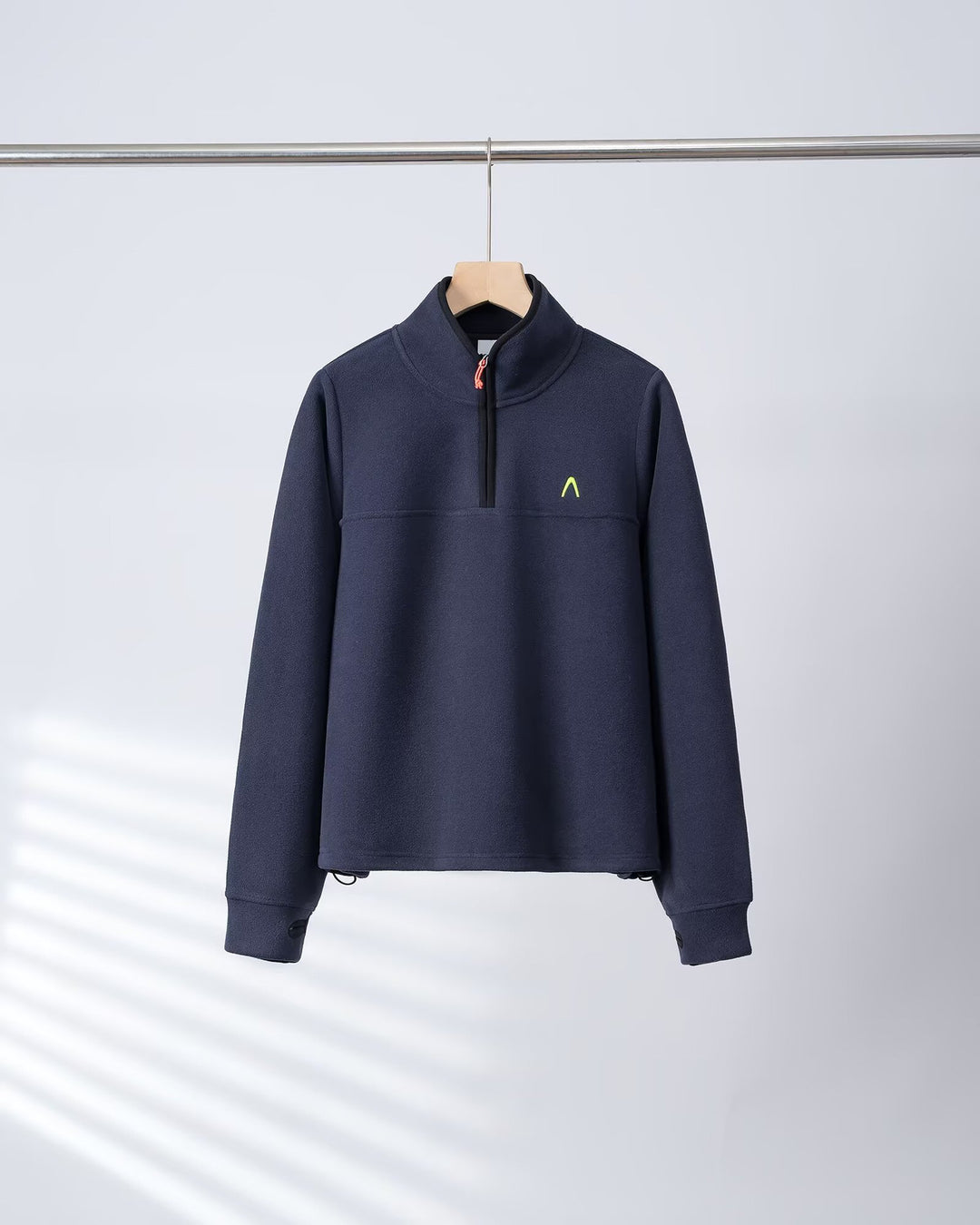 Damen Fleece-Pullover mit halbem Reißverschluss und elastischen Bündchen Drune