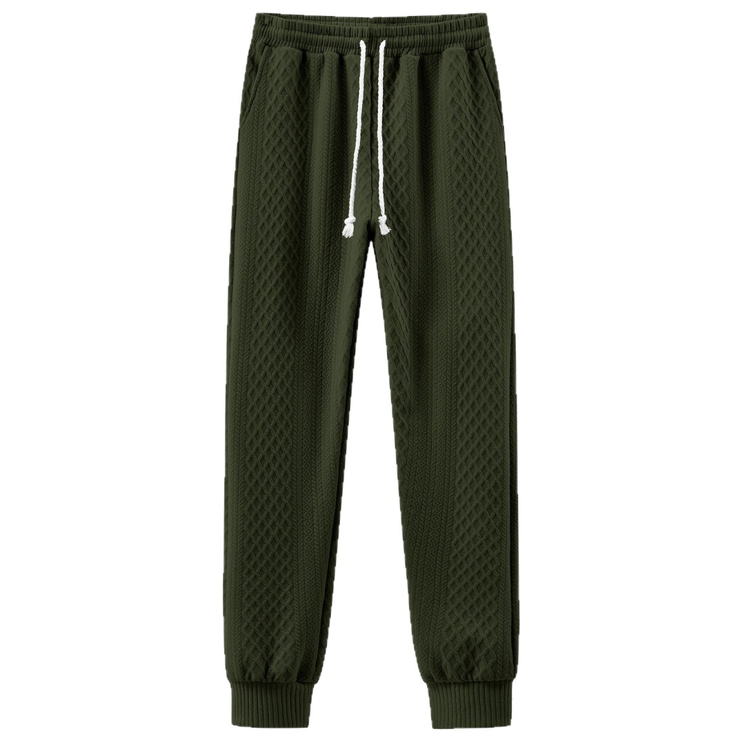 Herren Komfortable Strick-Jogginghose mit modernem Design und elastischem Bund Drune