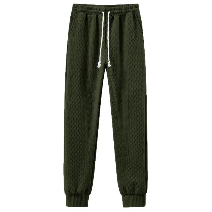 Herren Komfortable Strick-Jogginghose mit modernem Design und elastischem Bund Drune