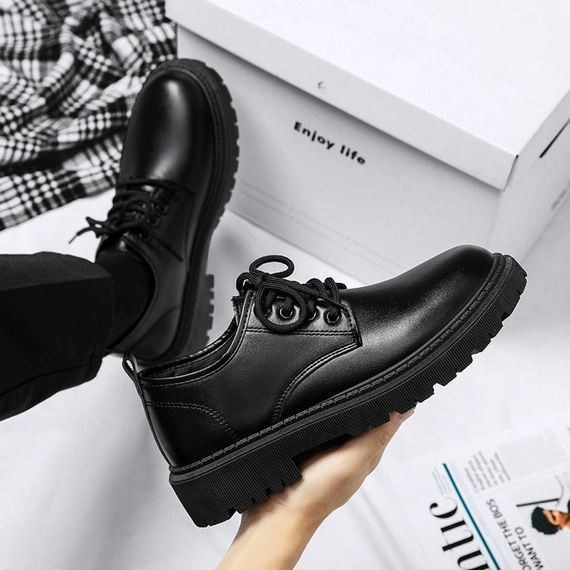 Herren Leder Schnürschuhe Drune