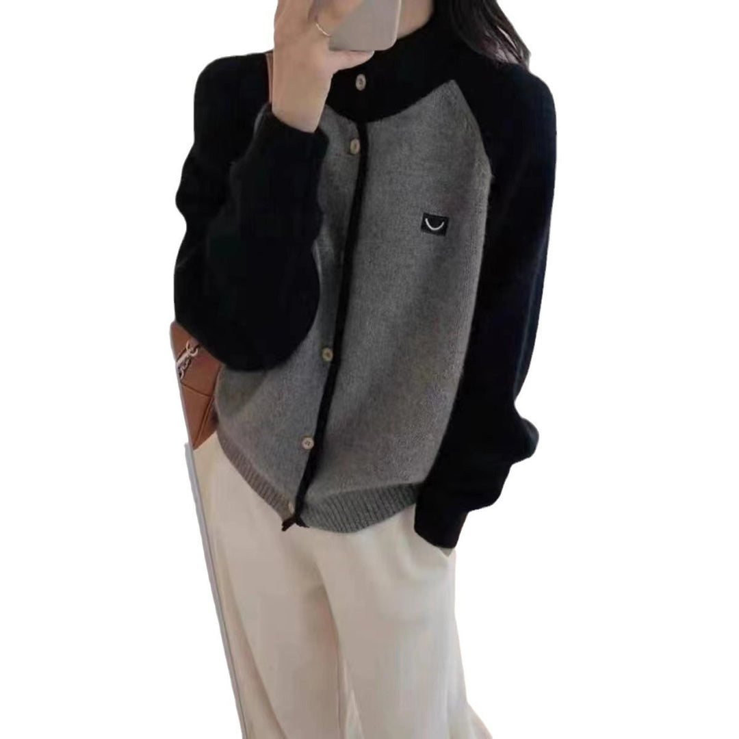 Damen Strickcardigan mit elegantem Kragen und Knopfdetails Drune
