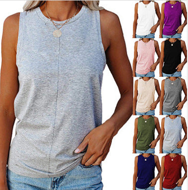 Damen Ärmelloses T-Shirt mit elegantem Schnitt Drune