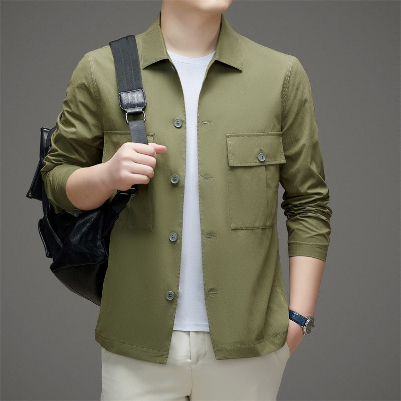 Herren leichte Utility-Jacke mit modernen Taschen Drune
