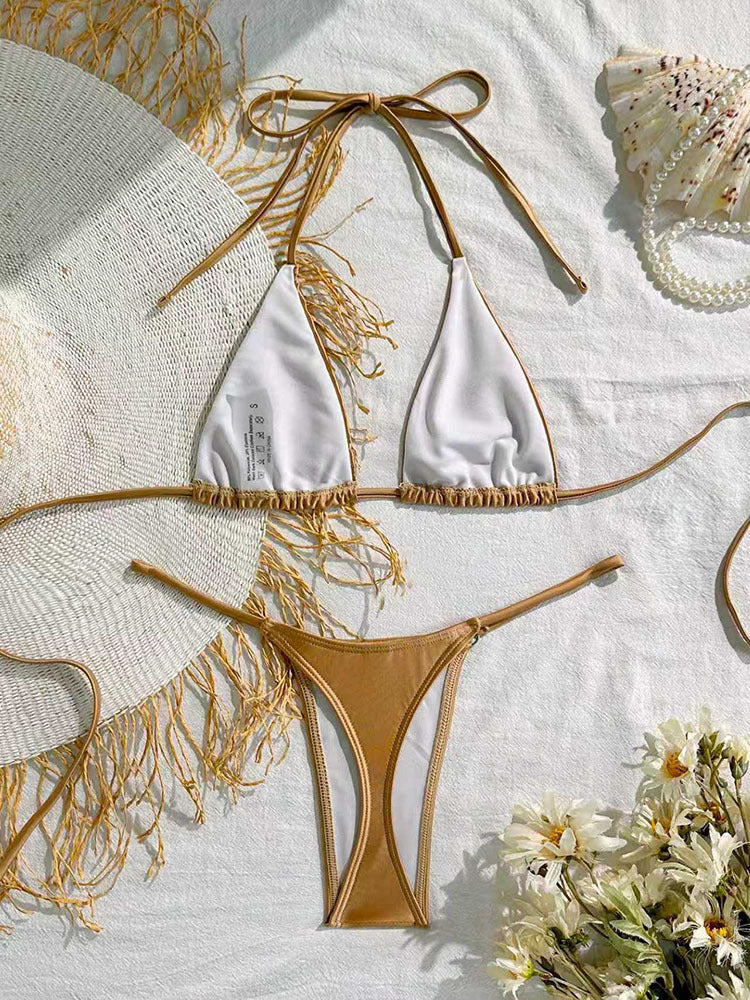 Damen Triangel-Bikini mit raffiniertem Fransen-Detail Drune