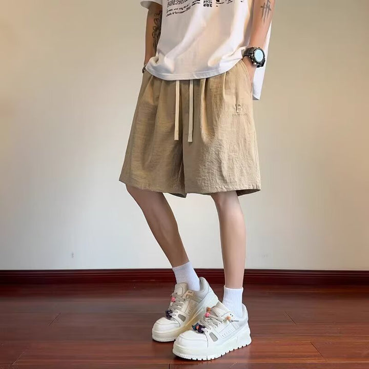 Herren Bequeme Leinen-Shorts mit verstellbarem Kordelzug und seitlichen Taschen Drune