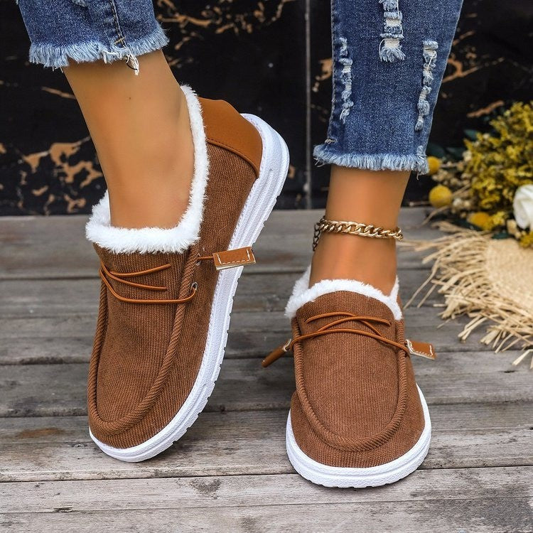Damen Bequeme Slip-On Clogs mit kuscheligem Innenfutter und flexibler Sohle Drune