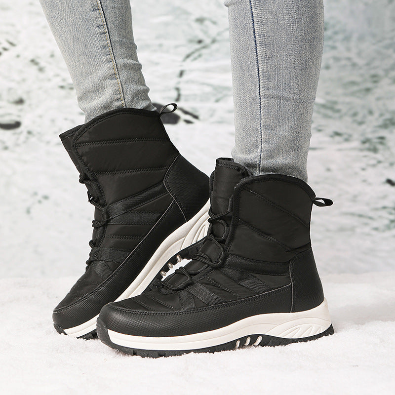 Damen Wasserdichte Winterstiefel mit isolierendem Futter und rutschfester Sohle Drune