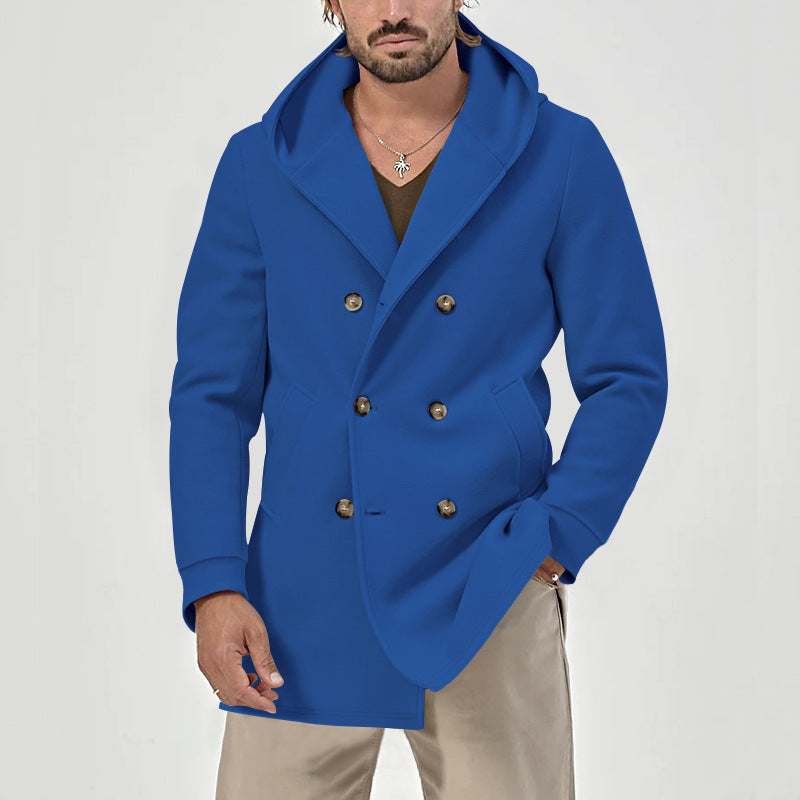 Herren stylische Woll-Mantel Drune