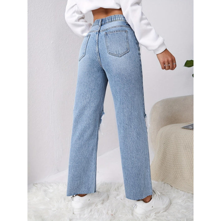 Damen Mom-Jeans im Vintage-Look mit Destroyed-Effekten Drune