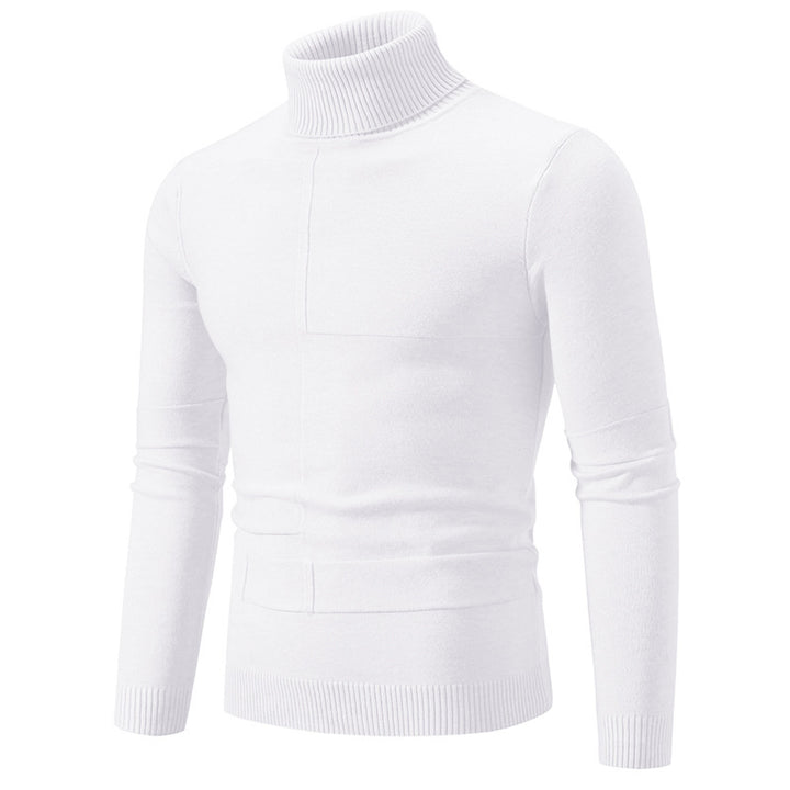 Herren eleganter Rollkragenpullover mit modernem Zopfmuster Drune