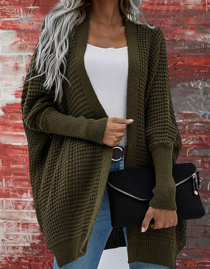 Damen Grobstrick Cardigan im lässigen Design mit weitem Schnitt und feiner Struktur Drune