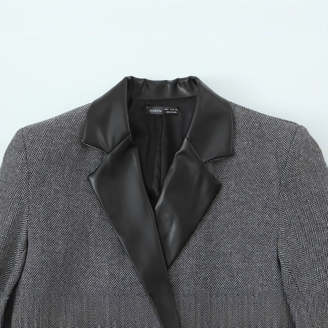 Damen modischer Blazer mit doppelter Knopfleiste und elegantem Revers Drune