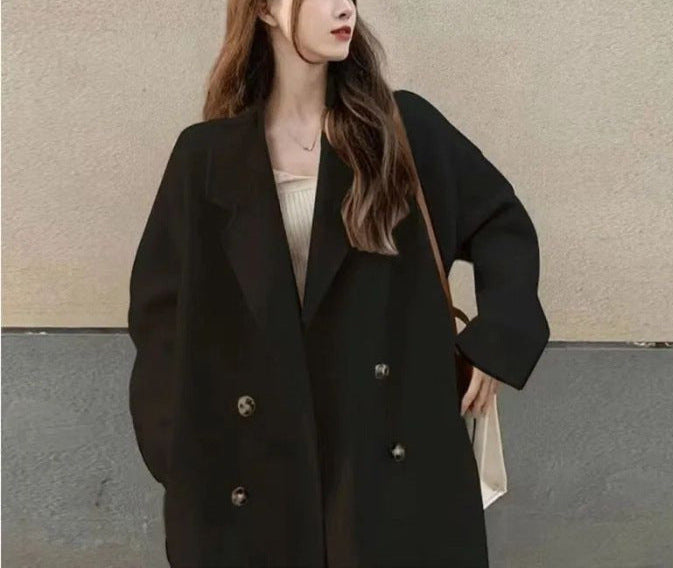 Drune | Lange Wollmischung Klassischer Schnitt Breite Revers Elegante Details