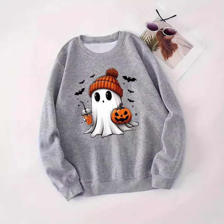 Damen Sweatshirt mit Halloween-Motiv Drune