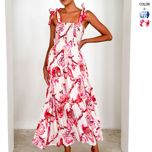 Damen Maxikleid mit verspieltem Rüschendesign und fließendem Stoff Drune
