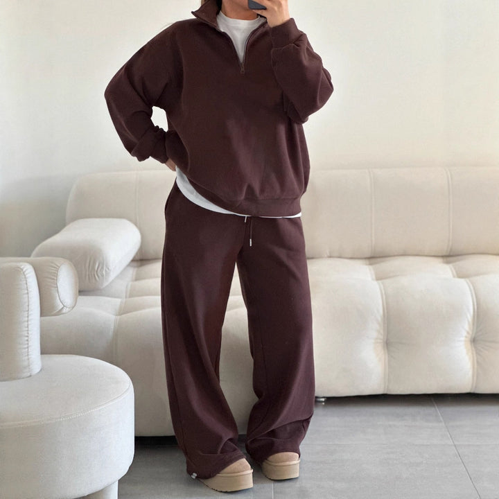 Damen Sportlicher Pullover mit hohem Kragen Drune