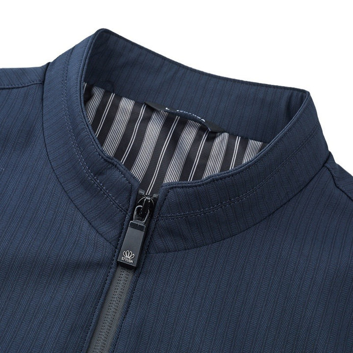 Herren sportliche Übergangsjacke mit modernem Stehkragen und praktischen Taschen Drune