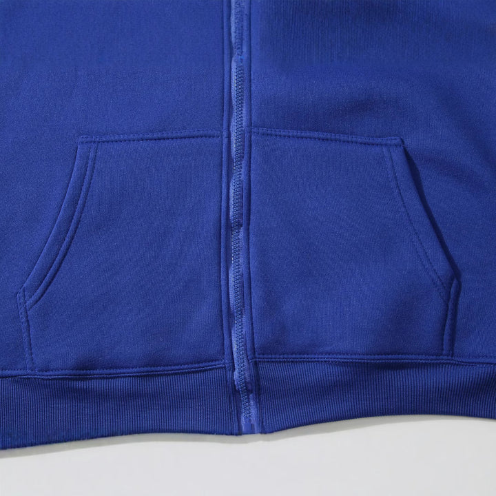 Herren nan Slim-Fit Kapuzensweatjacke mit mittigem Reißverschluss, doppellagiger Kapuze und praktischen Eingrifftaschen Drune