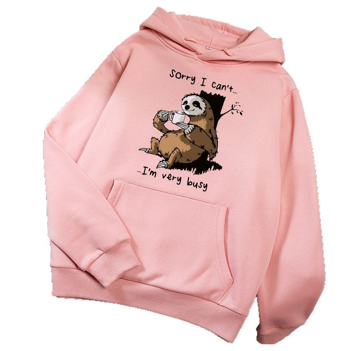 Damen Kapuzensweater mit niedlichem Tiermotiv und verspieltem Spruch Drune