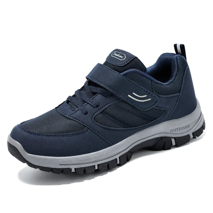 Herren nan robuste Outdoor-Sneaker mit Klettverschluss, atmungsaktivem Strickoberteil und profilierter rutschfester Sohle Drune