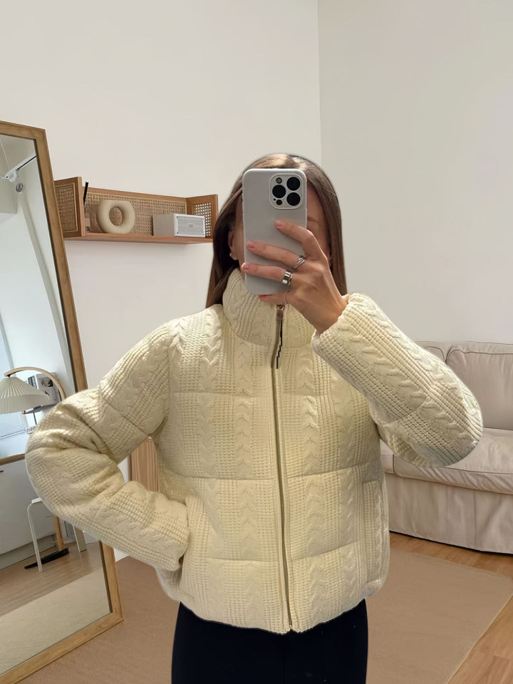 Damen Strick-Steppjacke Drune