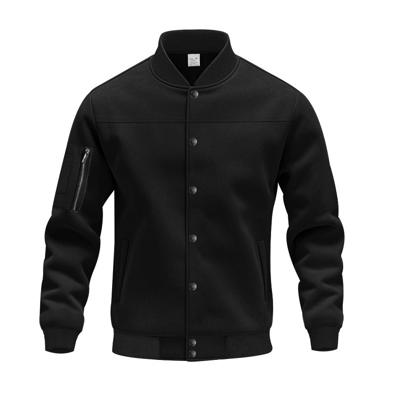 Herren modische Collegejacke mit praktischen Reißverschlusstaschen und elastischen Bündchen Drune