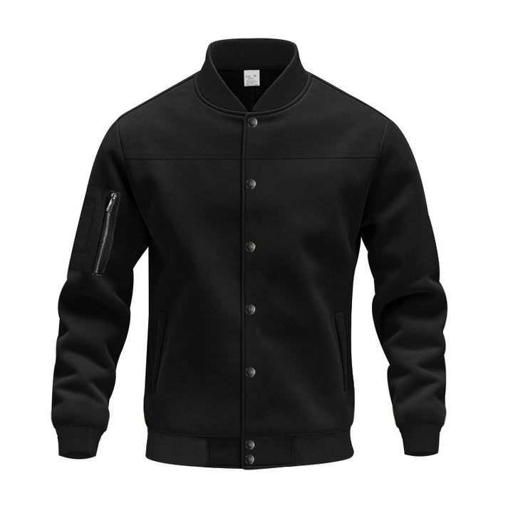 Herren modische Collegejacke mit praktischen Reißverschlusstaschen und elastischen Bündchen Drune