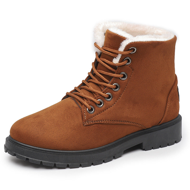 Damen Warmgefütterte Winterstiefel mit rutschfester Profilsohle Drune