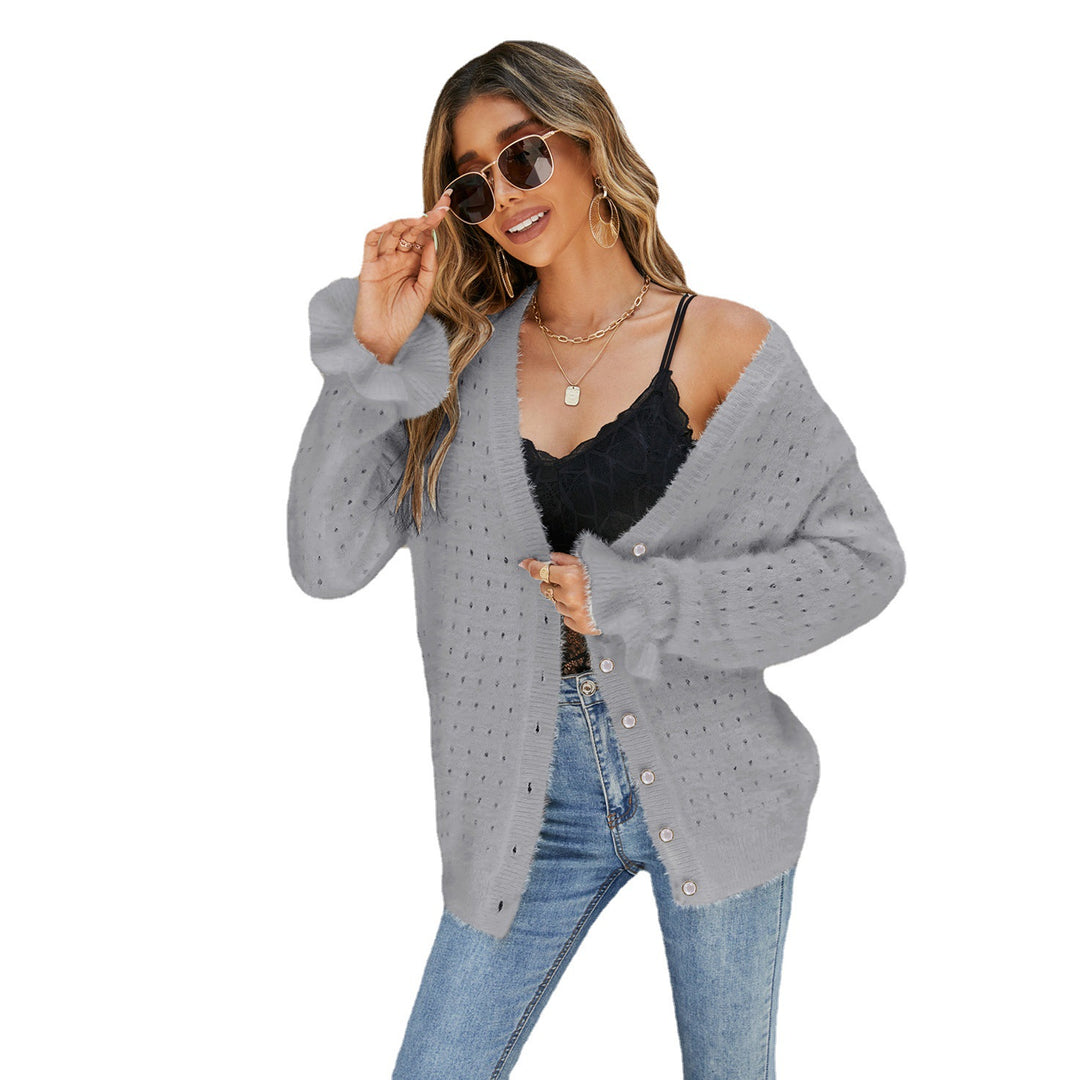 Damen Strickjacke mit aparte Lochmusterung Drune