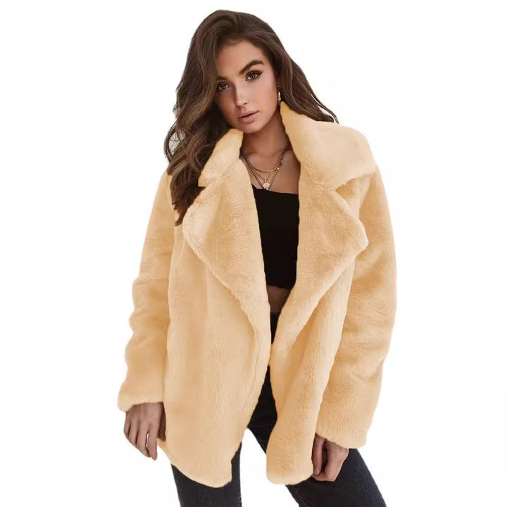 Damen Kuscheljacke mit elegantem Revers Drune