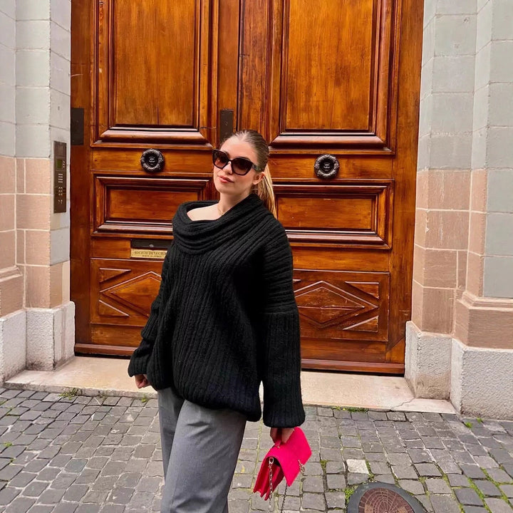 Damen Oversized Pullover mit strukturiertem Design Drune