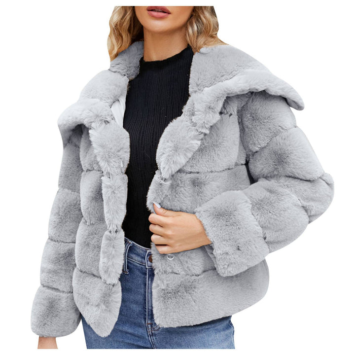 Damen Trendige Puffjacke mit weich gefüttertem Kunstfell Drune