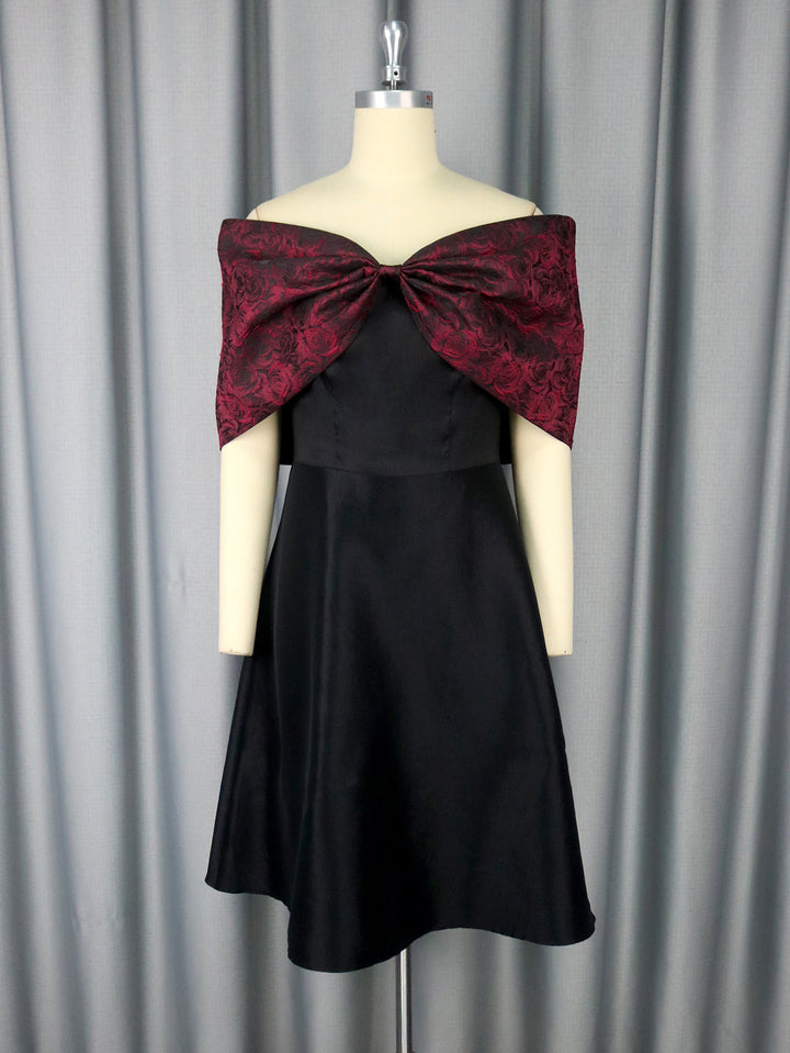 Damen Elegantes Abendkleid mit abnehmbarem Umhang Drune