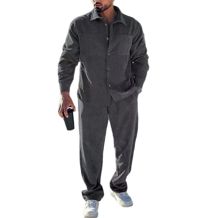 Herren lässiges Hemd und Freizeithose Set Drune