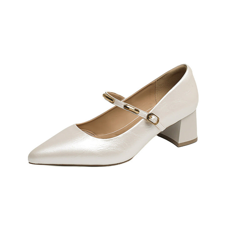 Damen Pumps mit elegantem Riemchen und komfortablem Blockabsatz Drune