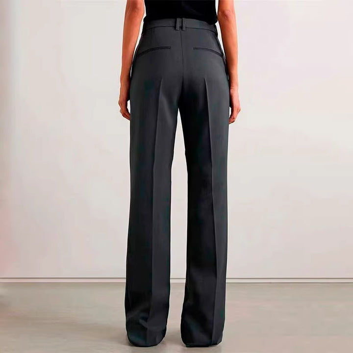 Damen Elegante und bequeme Hochbundhose mit weitem Bein Drune