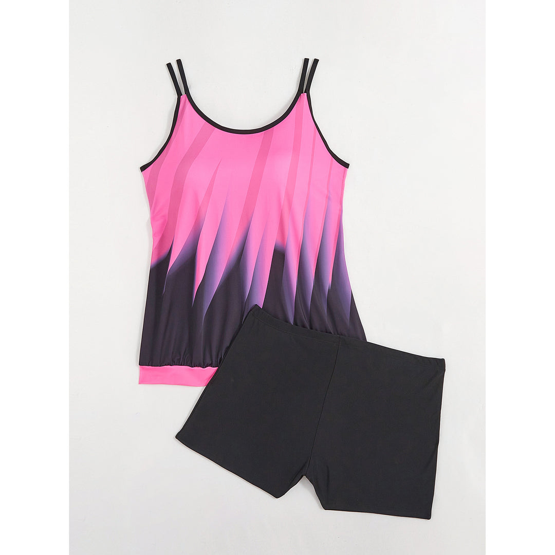 Damen Tankini-Set mit komfortablem Oberteil und kürzeren Shorts Drune