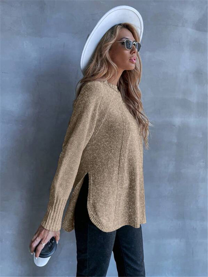 Damen Oversized Strickpullover Drune