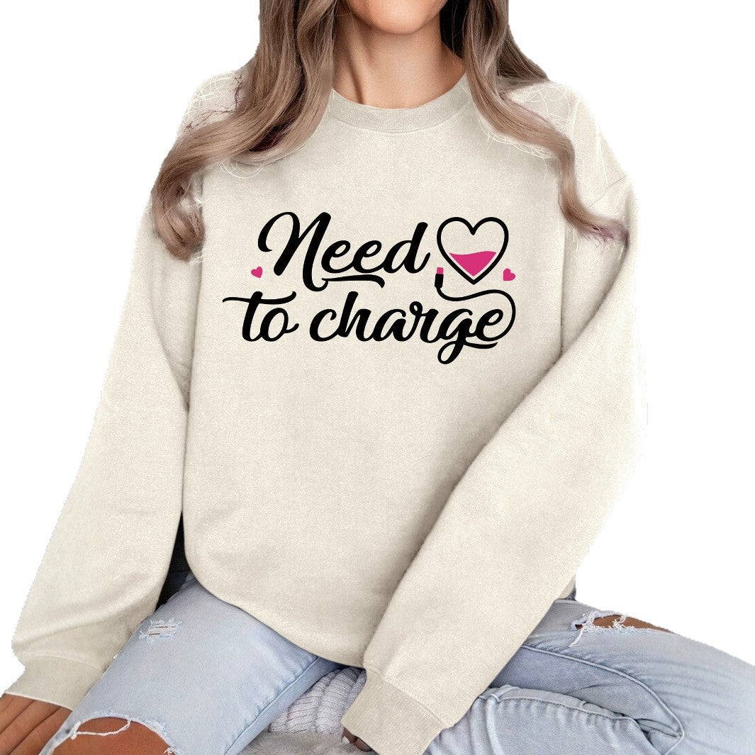 Damen Sweatshirt mit inspirierendem Herzspruch und lässigem Schnitt Drune