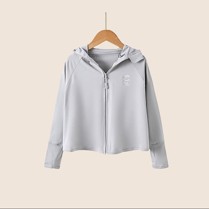 Damen leichte und atmungsaktive Sportjacke mit Kapuze Drune
