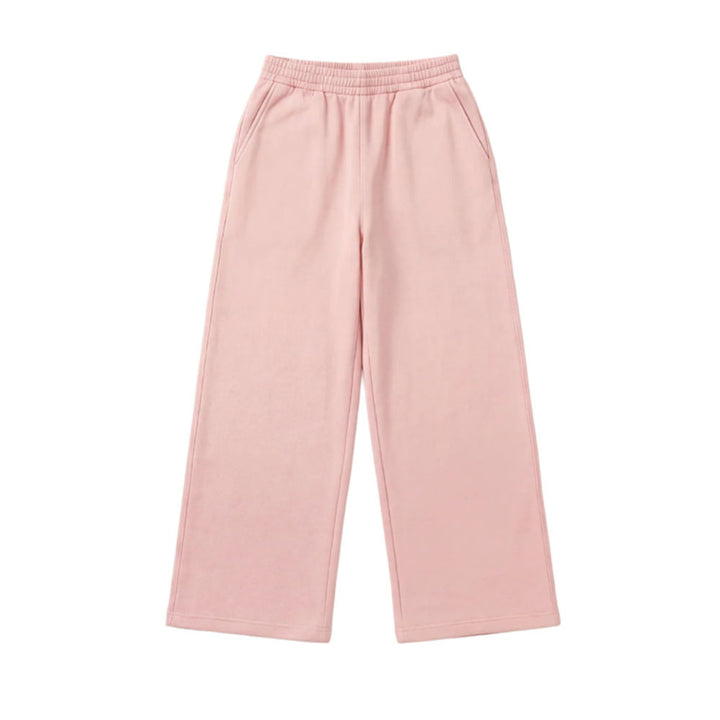 Damen nan Wide‑Leg Relaxhose mit hohem Komfortbund, seitlichen Eingrifftaschen und weichem Fleece-Innenfutter Drune