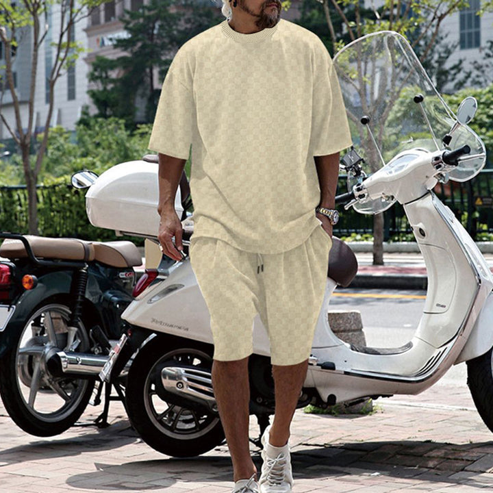 Herren komfortables Sommer-Set mit Übersize-T-Shirt und Shorts Drune