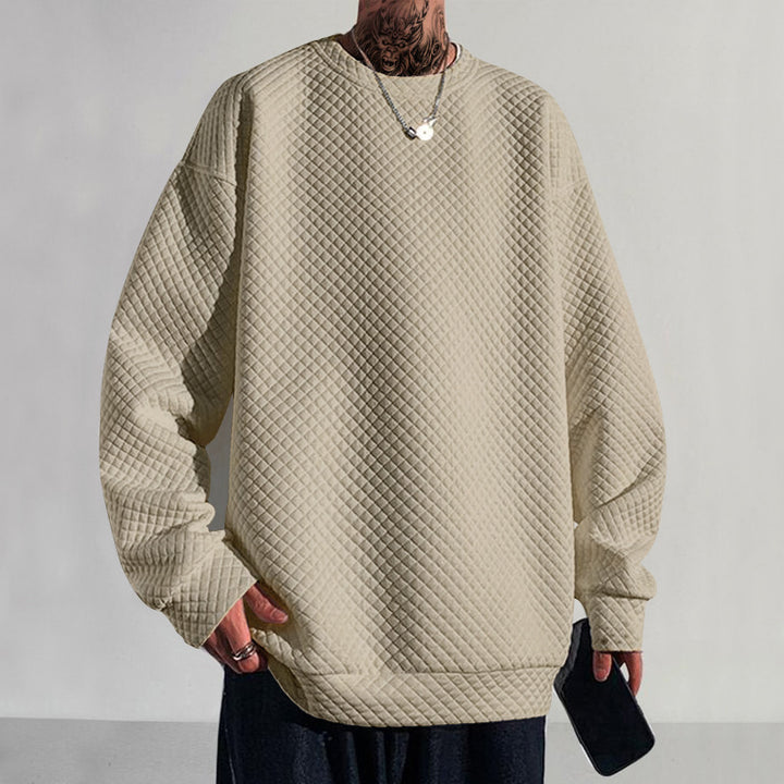 Herren bequemer Sweatshirt mit strukturiertem Design und lockerer Passform Drune